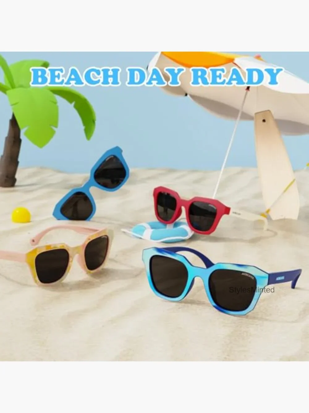 Kids Polarized Sunglasses TPEE Flex Frame Sport Baseball Softball UV400